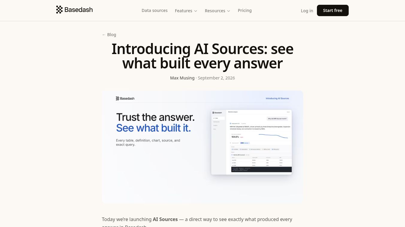 Basedash AI Sources