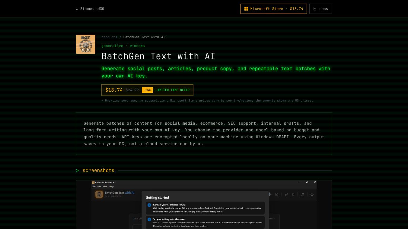 BatchGen Text with AI - v1.1.1