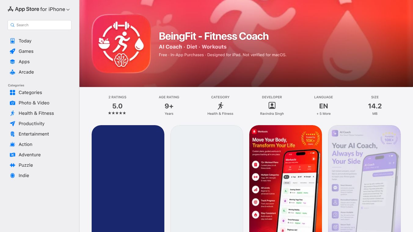 BeingFit - Fitness Coach