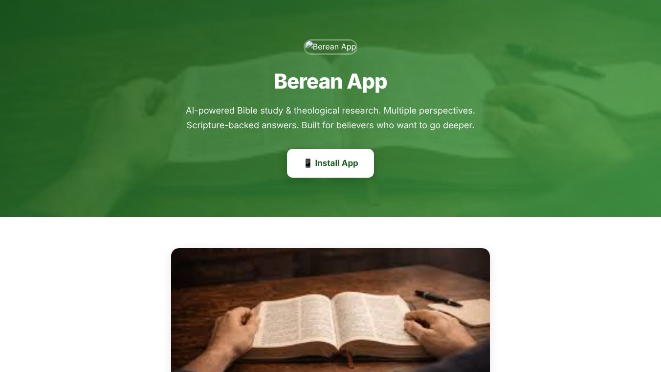 Berean App – AI-Powered Bible Study,