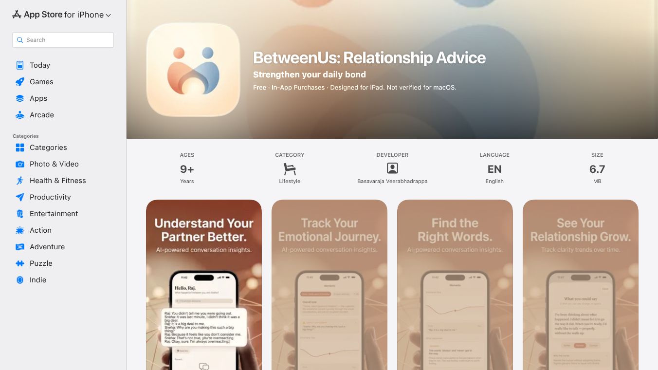 BetweenUS: Relationship Advice