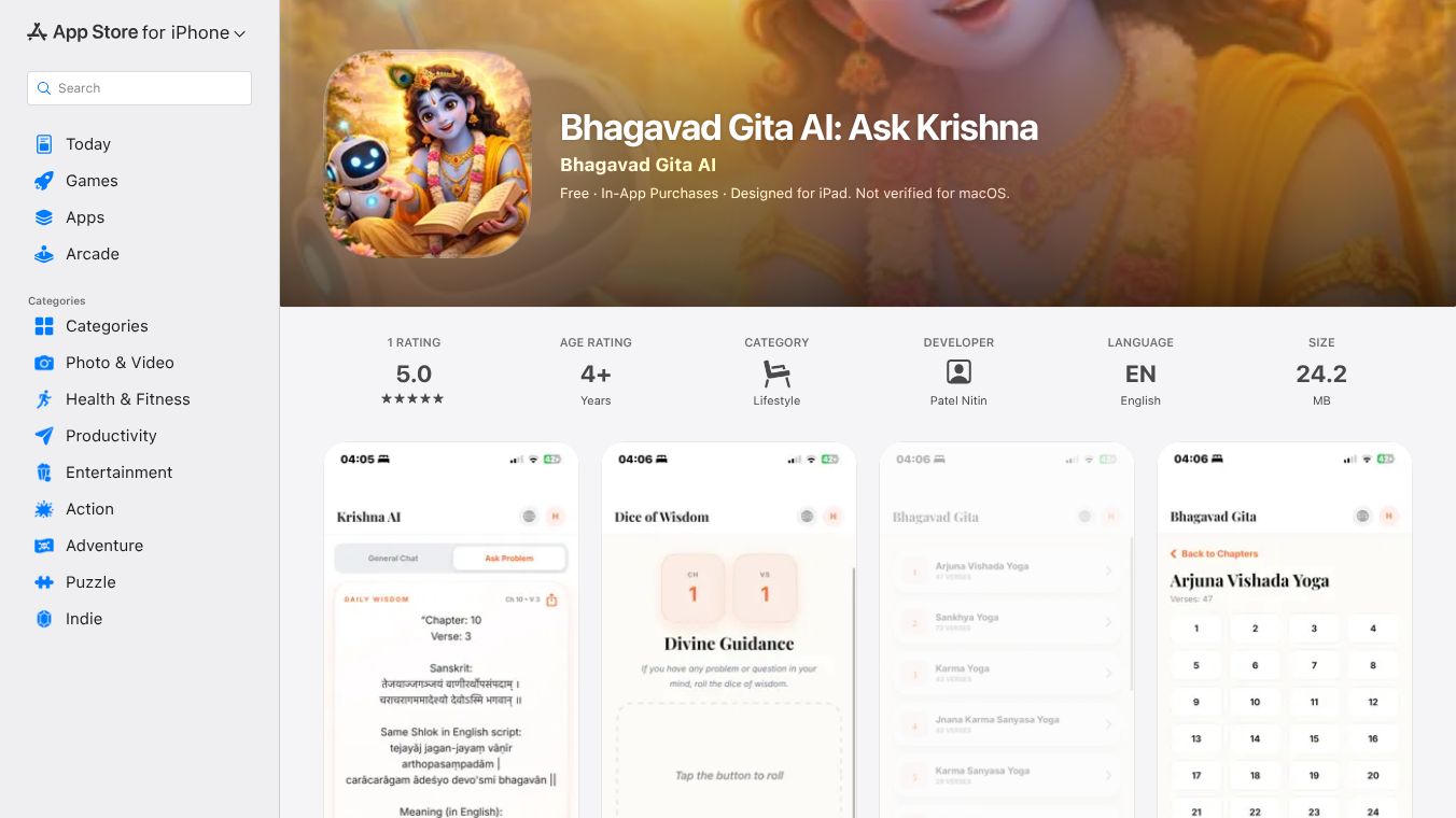 Bhagavad Gita AI: Ask Krishna
