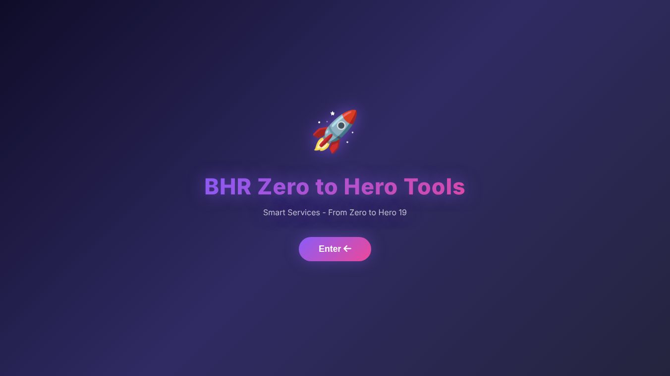 BHR Zero to Hero Tools