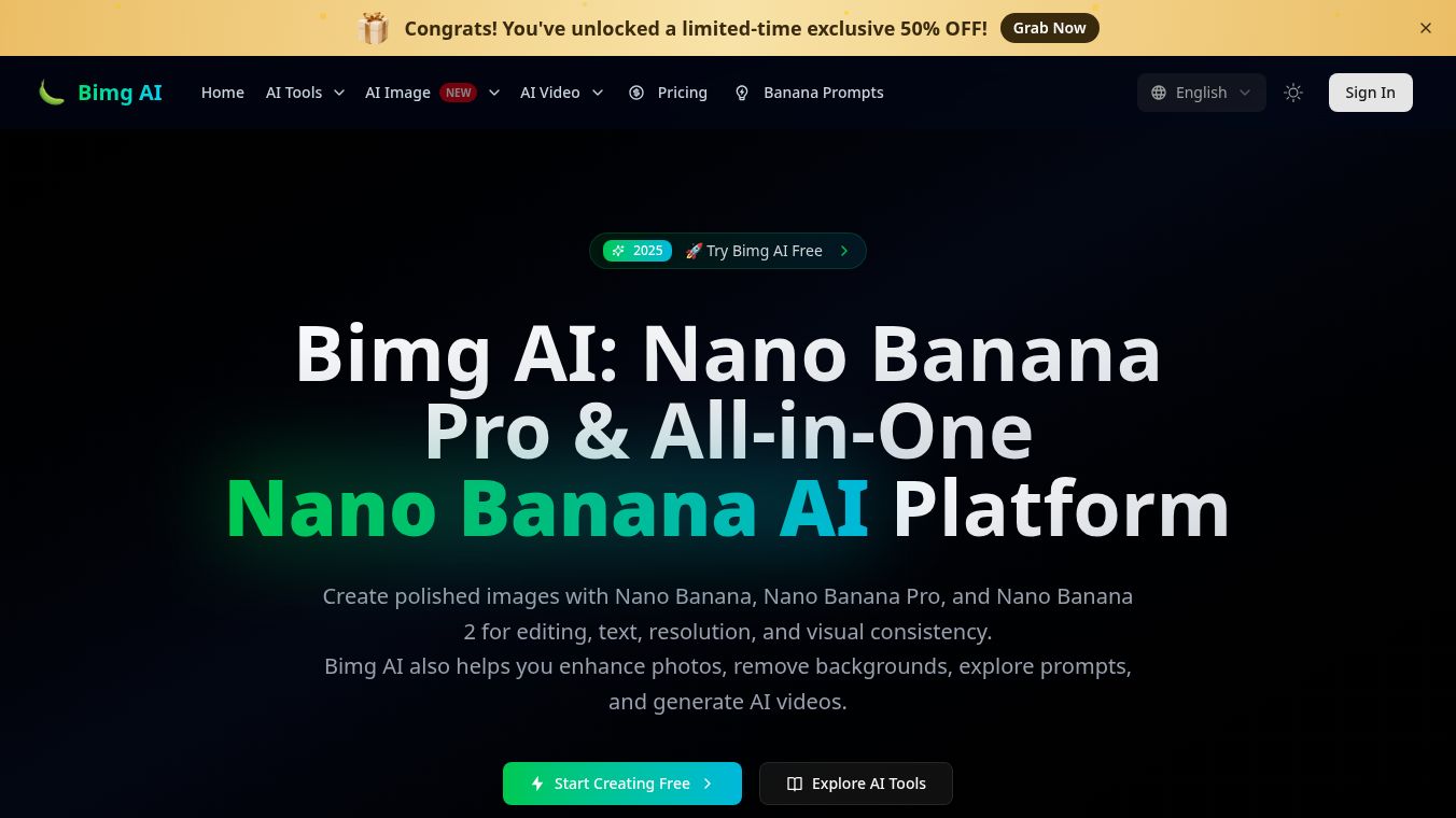 Bimg AI: Nano Banana AI Platform