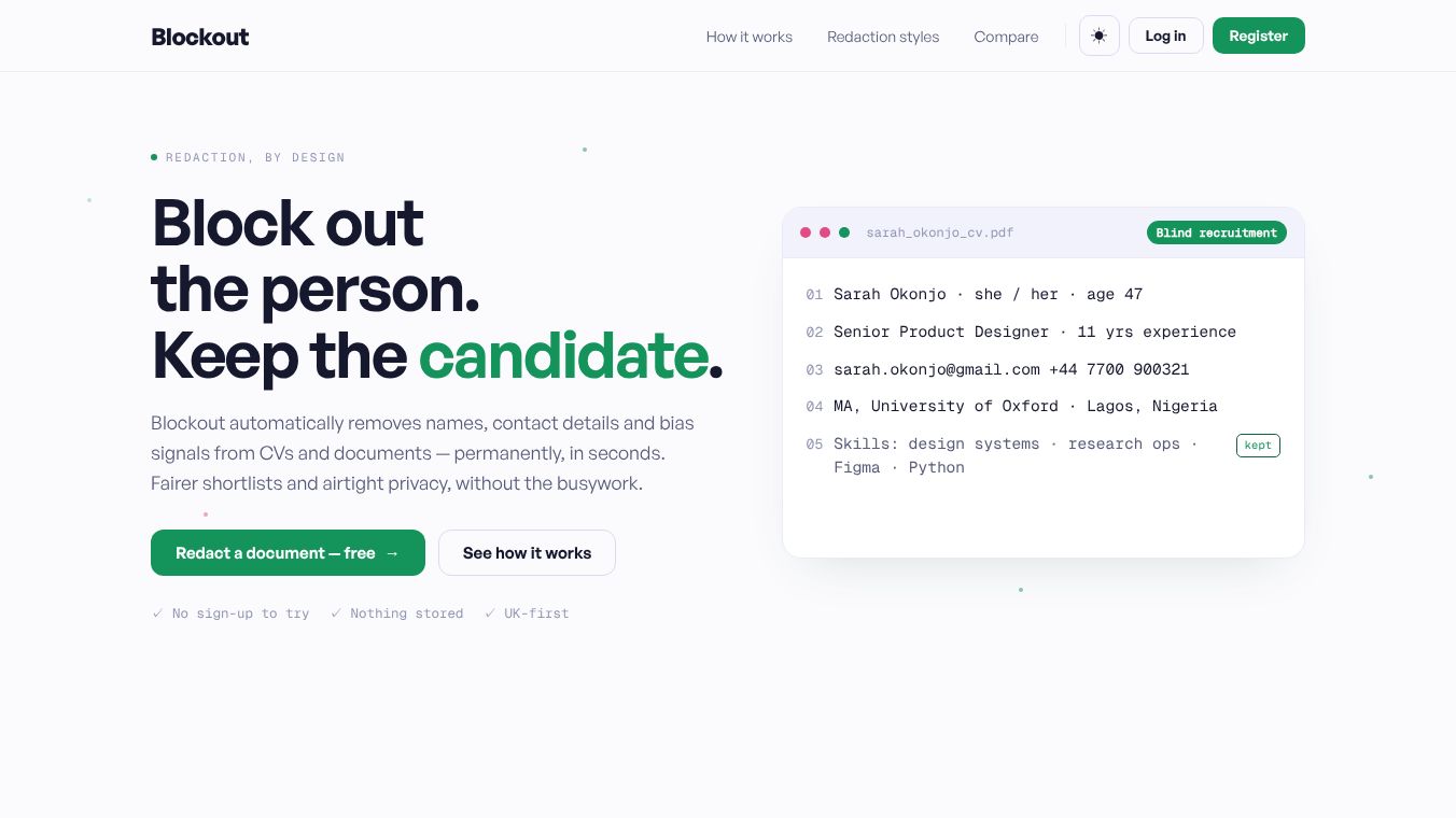 Blockout - Redact any document instantly