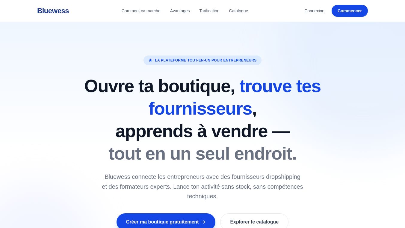 Bluewess — Marketplace