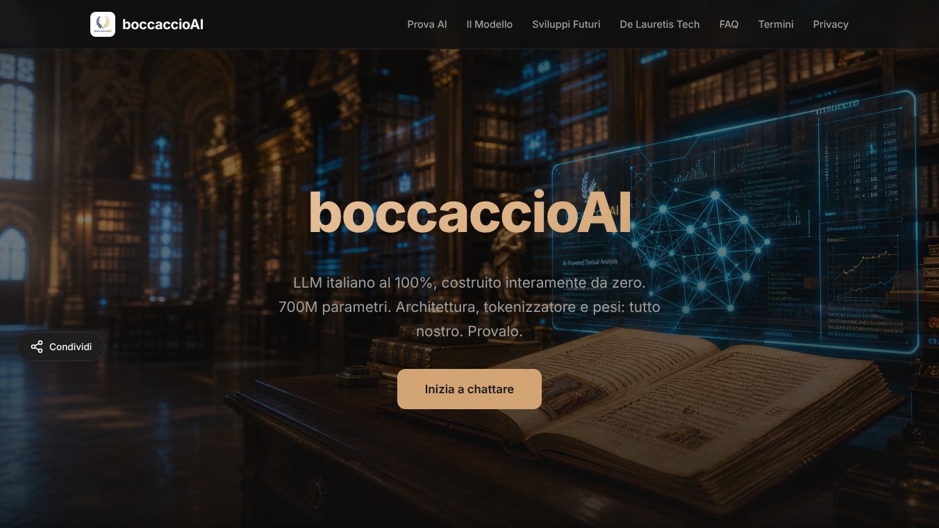 boccaccioAI - 100% Italian LLM