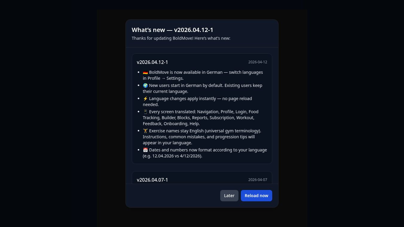 BoldMove Fitness App