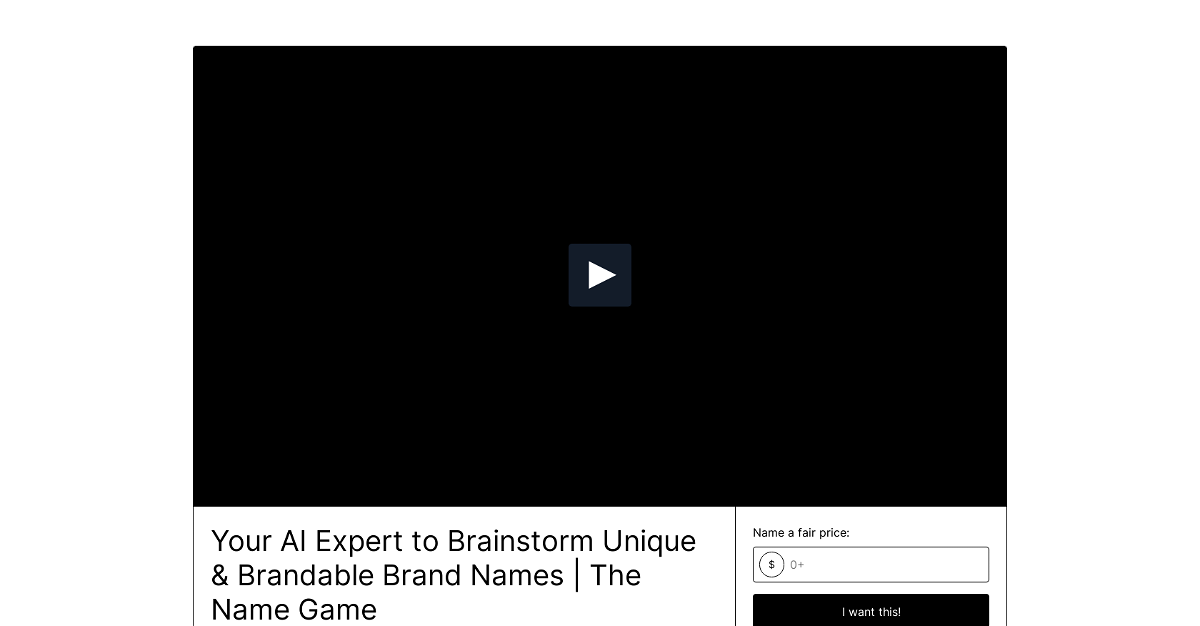 Brand Name Brainstormer