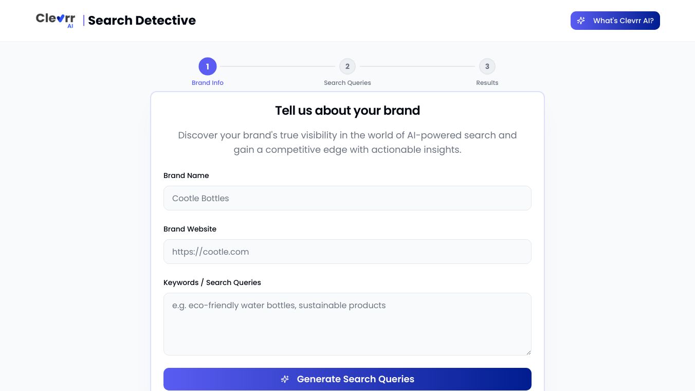 Brand Search Detective by Clevrr AI