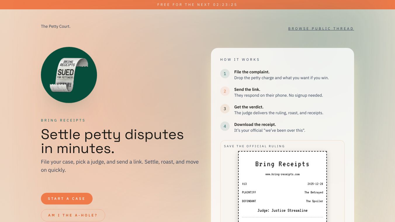 Bring Receipts - Powered by A.I.