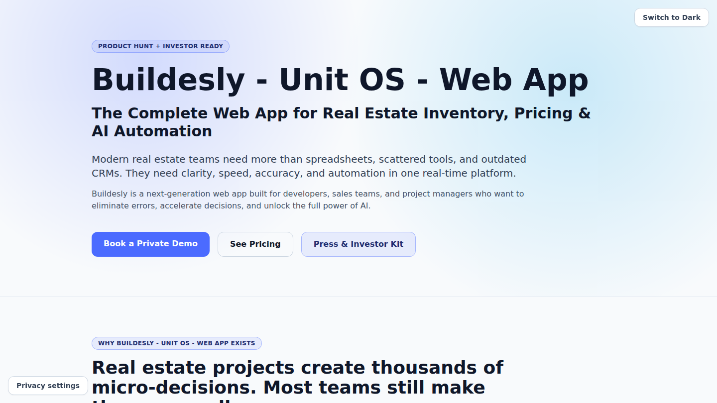 Buildesly - Unit OS - Web App