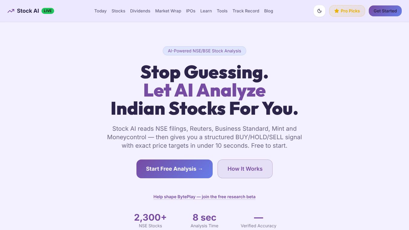 BytePlay - Stock AI