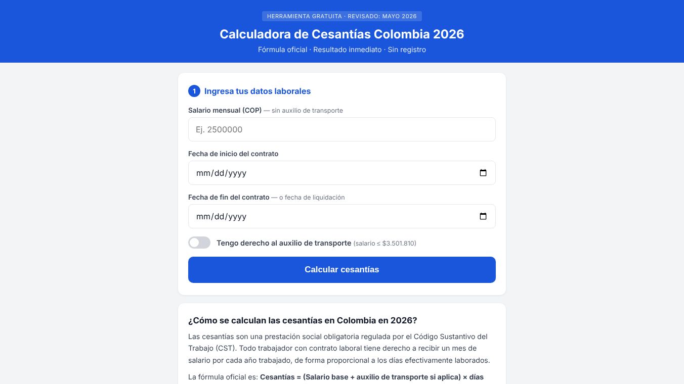 calculacesantias.com