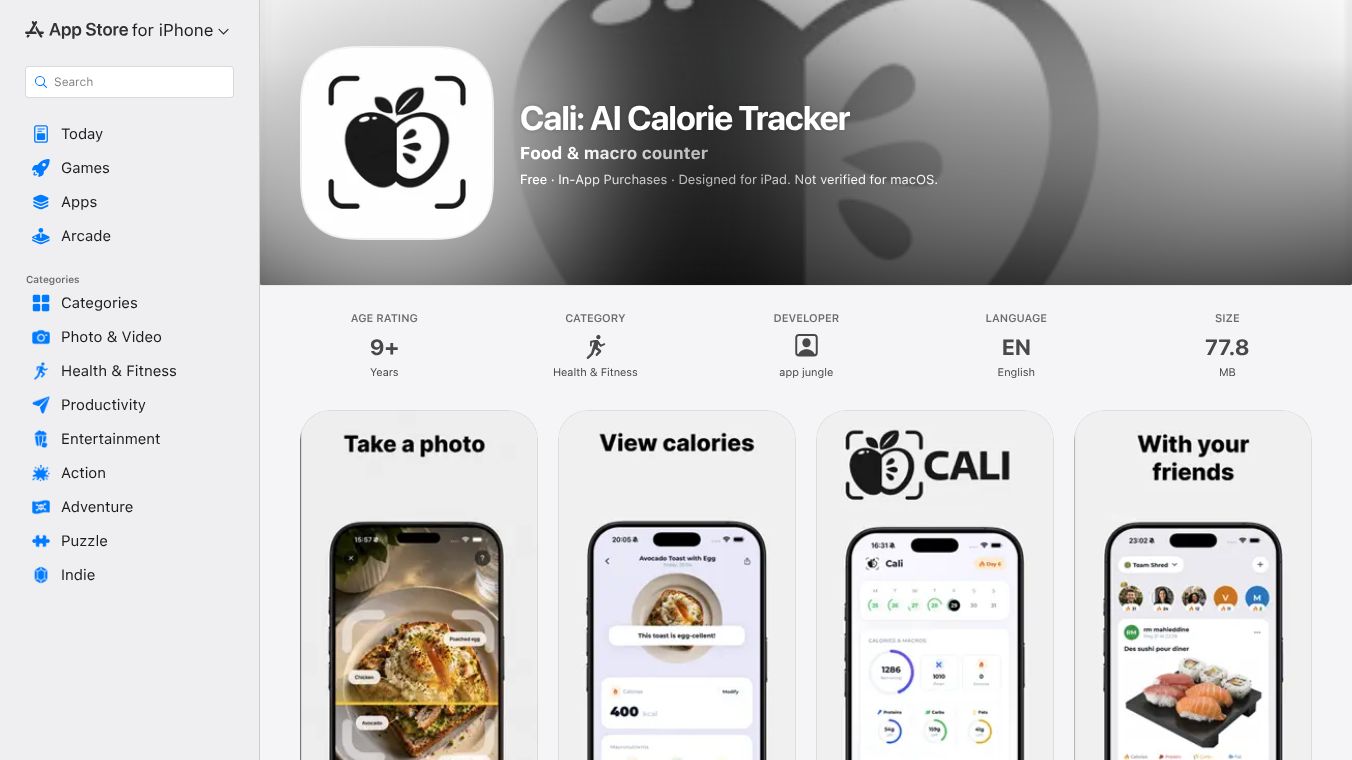 Cali : AI calorie tracker