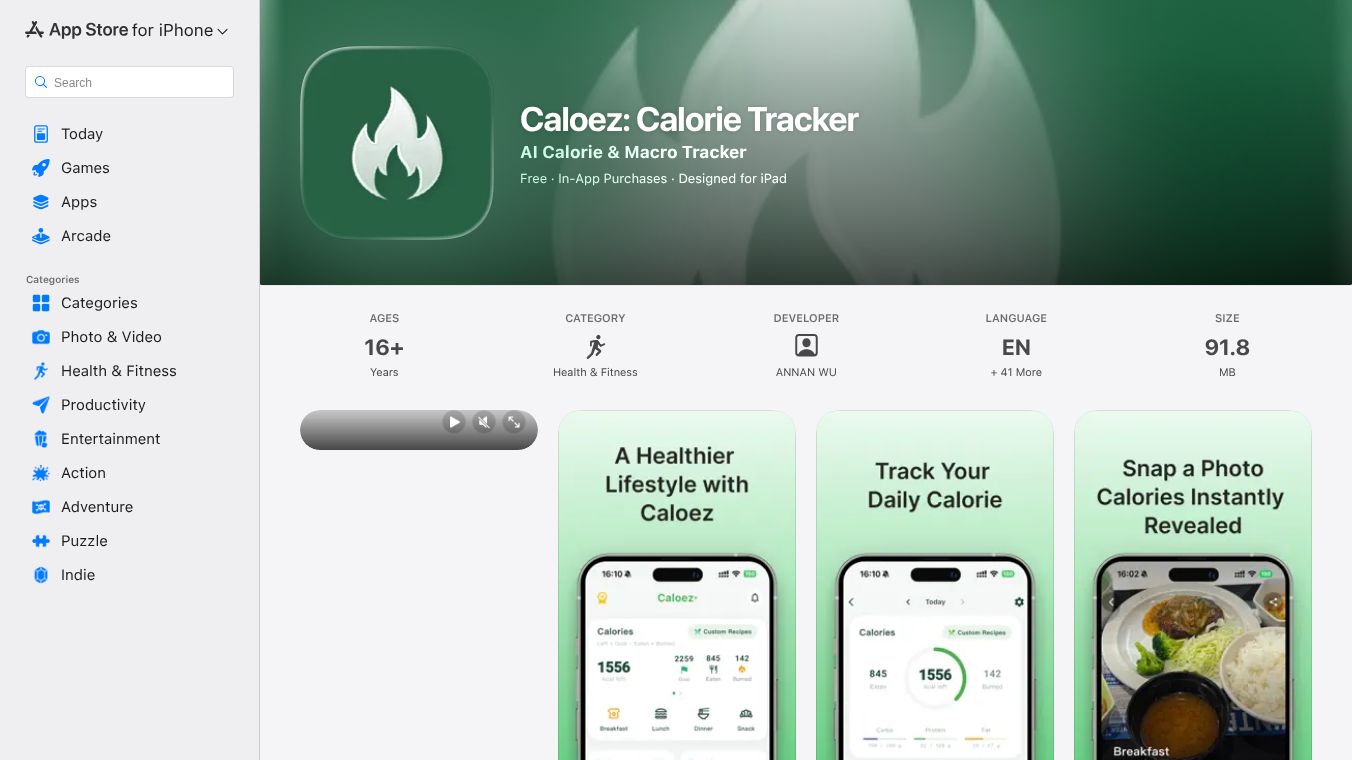 Caloez: Calorie Tracker
