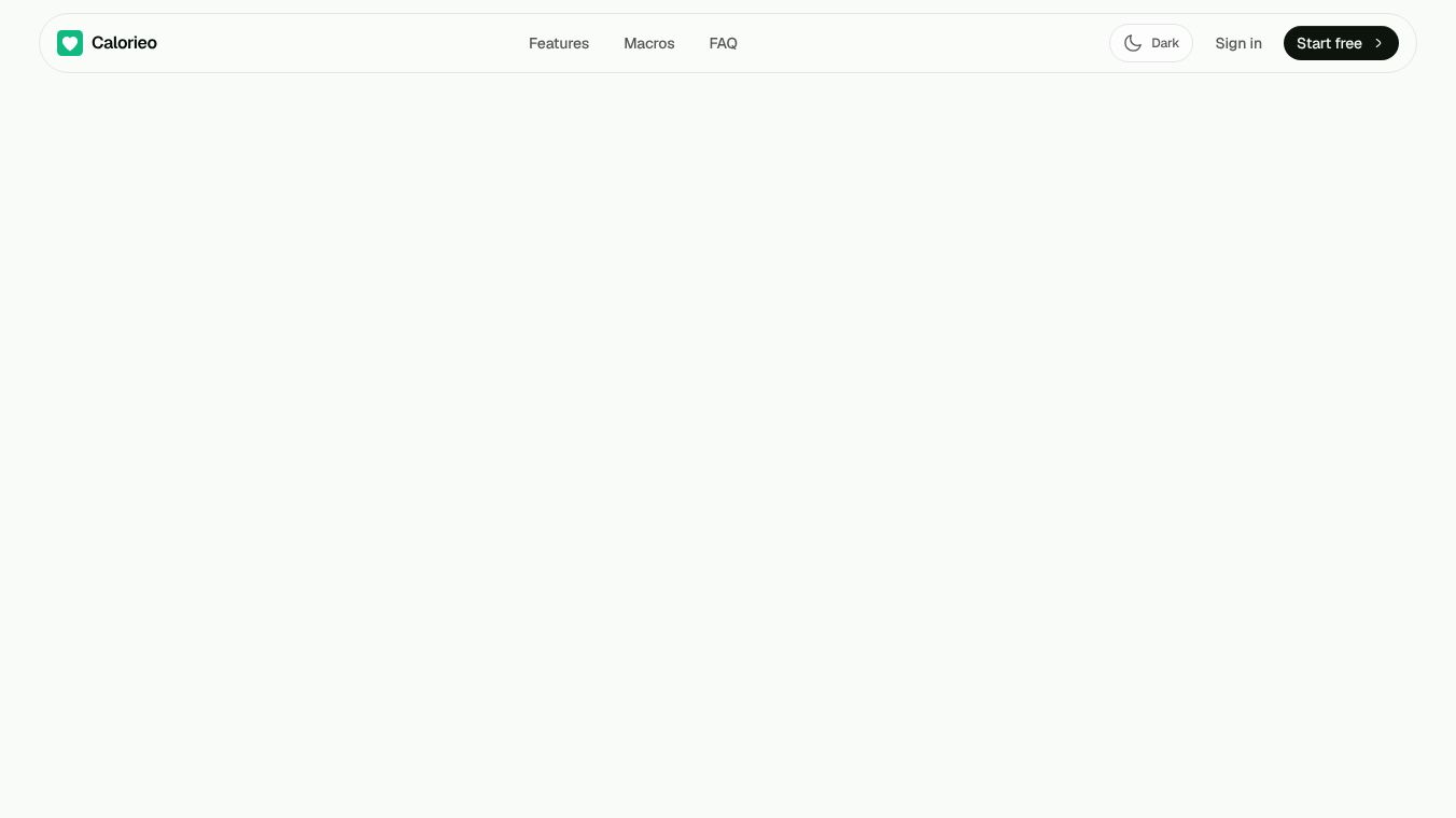 Calorieo - AI calorie tracker