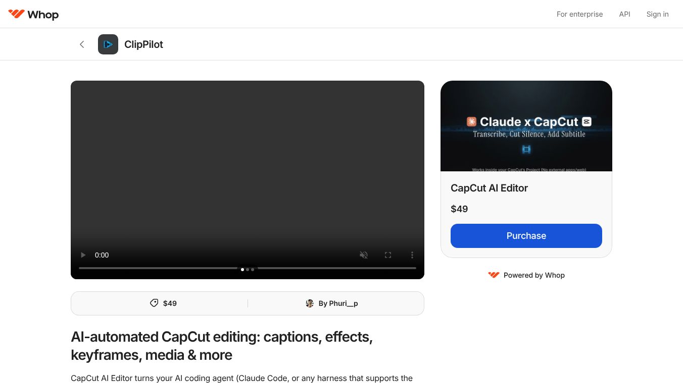 CapCut AI Editor