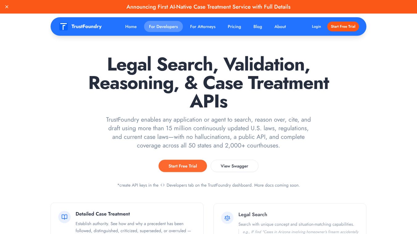 Case Treatment for Legal AI Developers