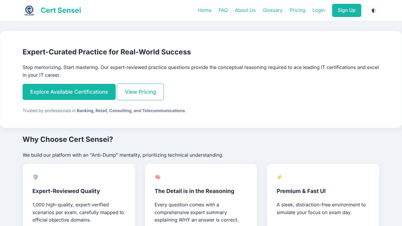 CertSensei: Master your IT Exams