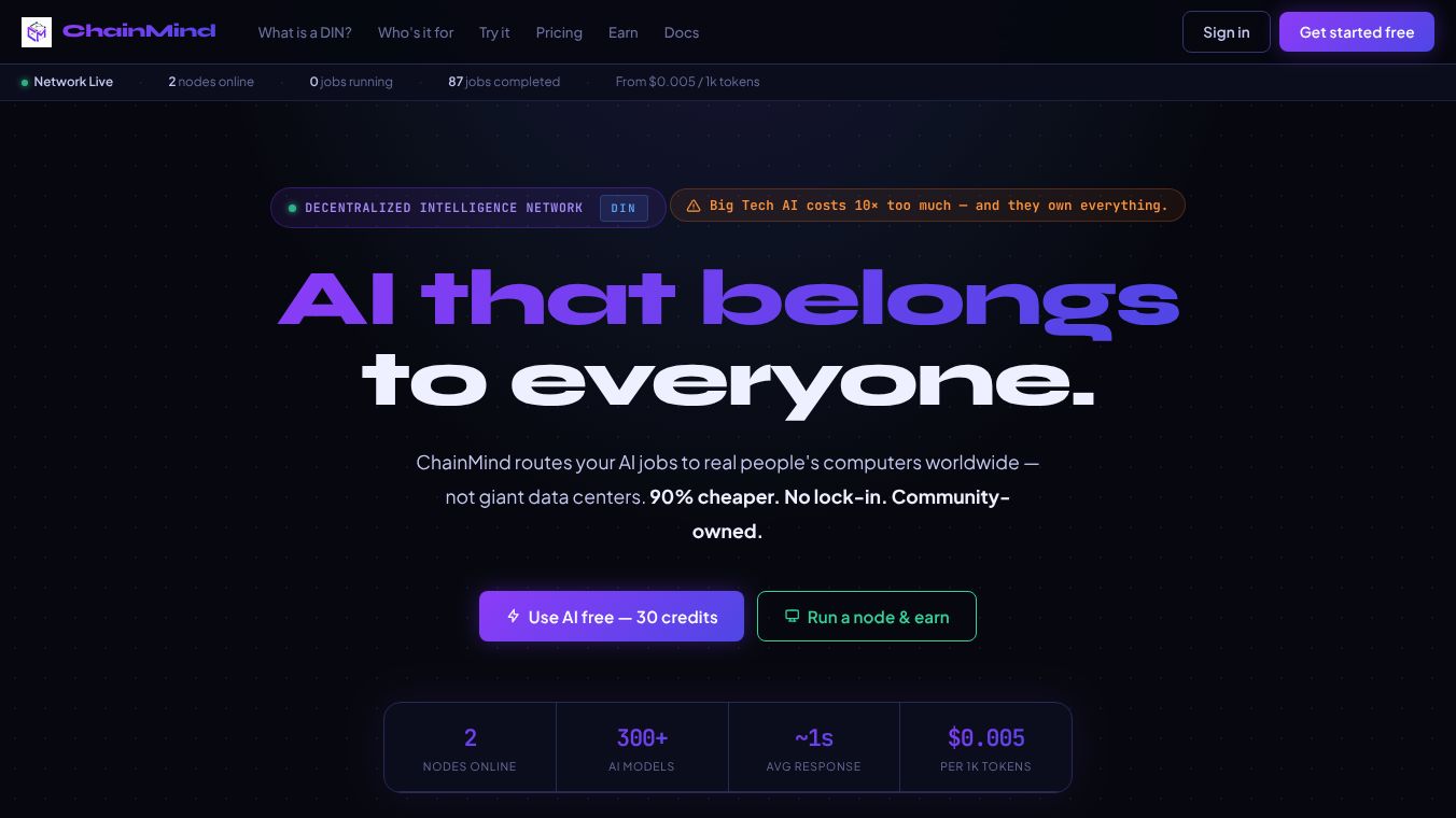ChainMind—Decentralized Intelligence Net