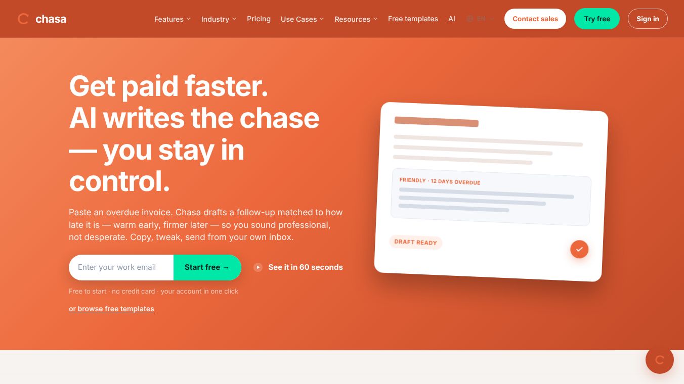 Chasa – AI Invoice Follow‑Ups