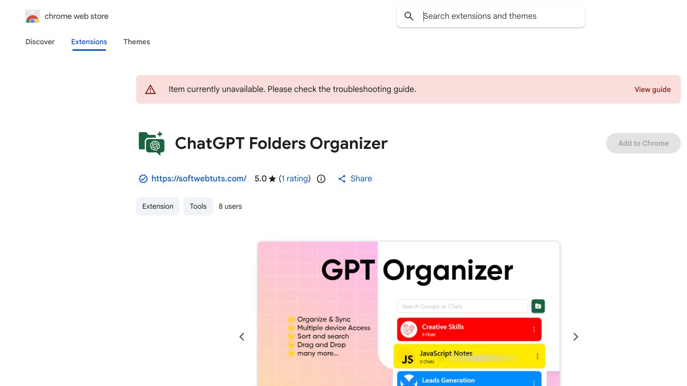 ChatGPT Folders Organizer
