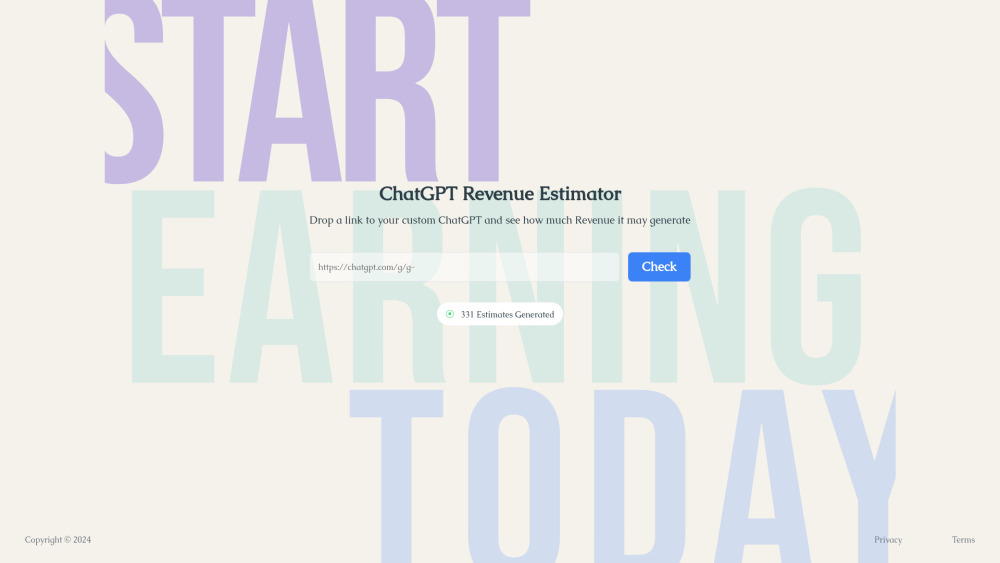 ChatGPT Revenue Estimator