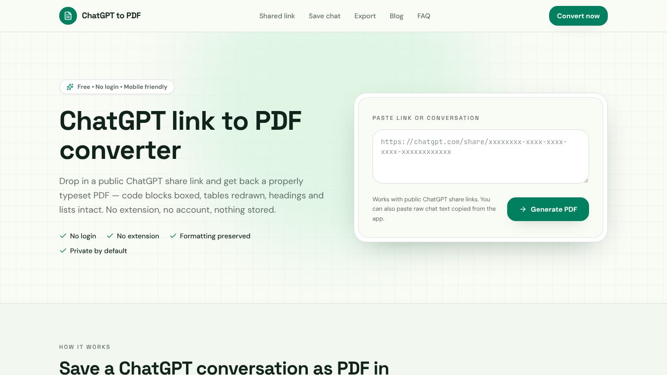 ChatGPT to PDF