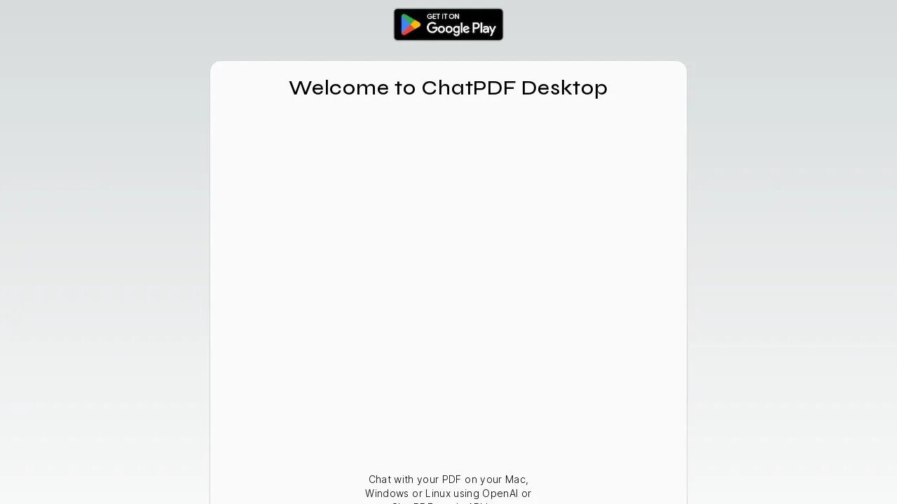 ChatPDF for Desktop