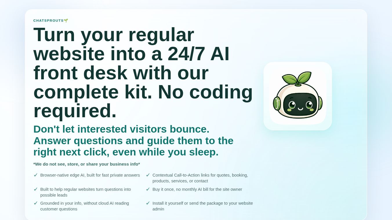 ChatSprouts: Private AI Front Desks