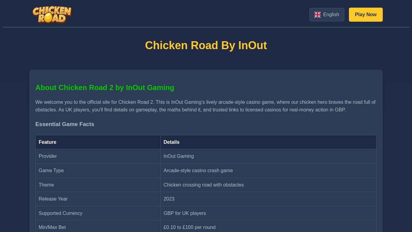 Chicken Road By InOut