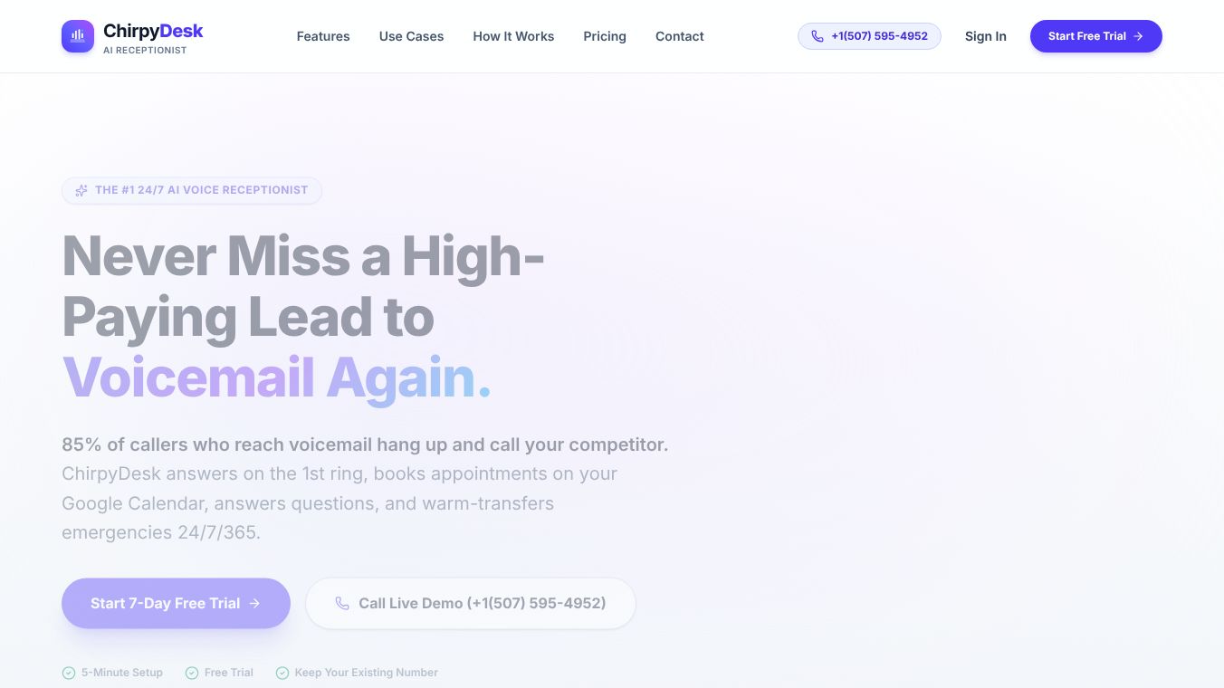 ChirpyDesk Ai Receptionist
