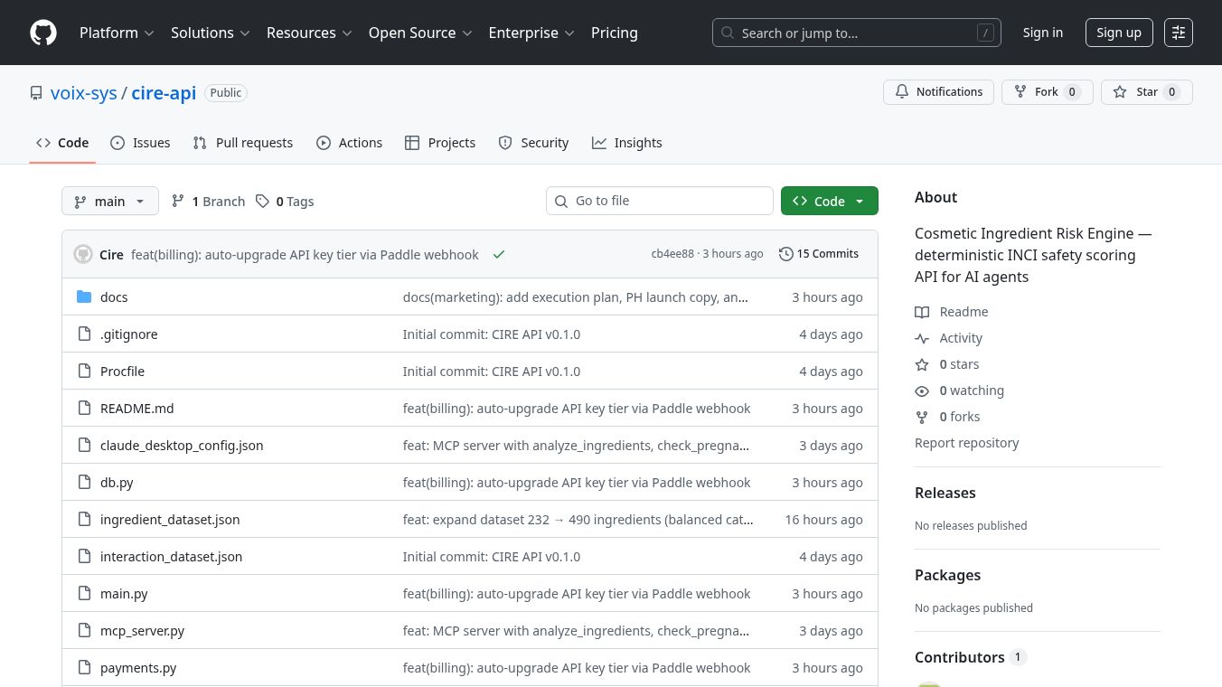 CIRE — Cosmetic Ingredient Risk Engine