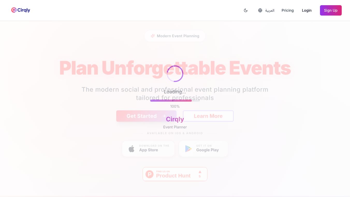 Cirqly Event Planner
