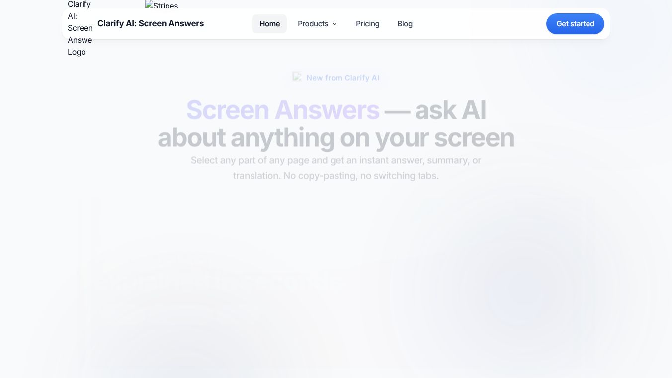Clarify AI: Screen Answers