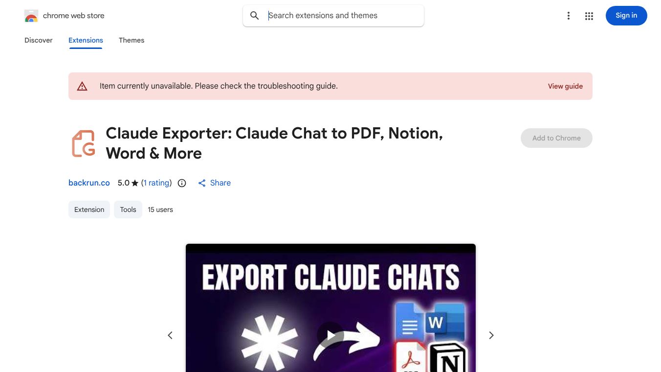 Claude Exporter: Save Claude Chat