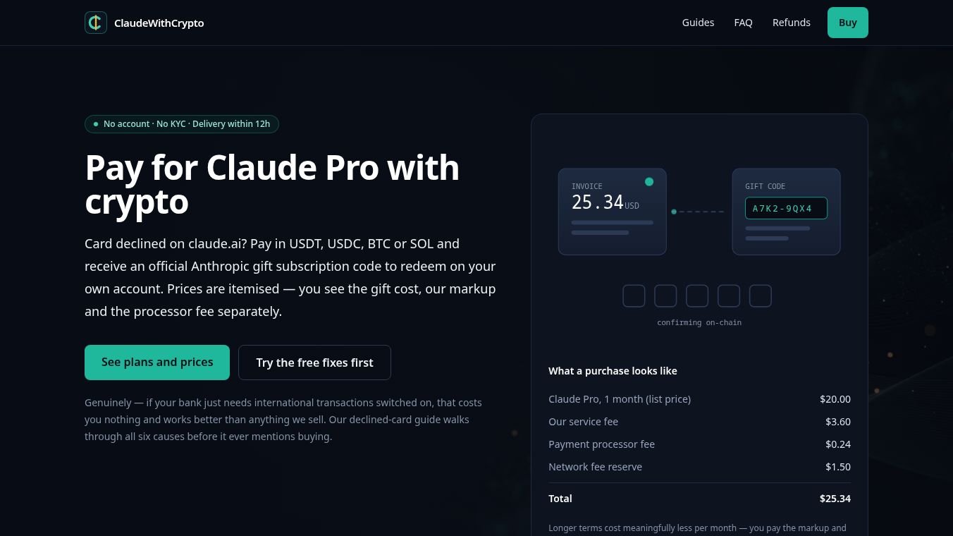 Claude With Crypto