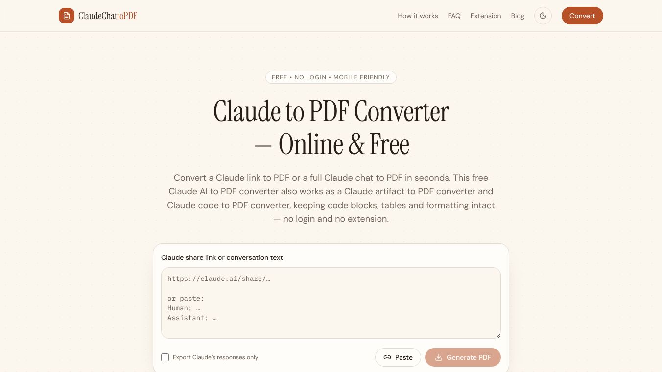 ClaudeChatToPDF