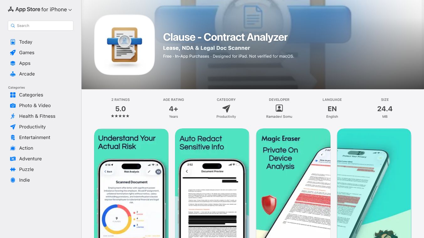 Clause Contract Analyzer iOS