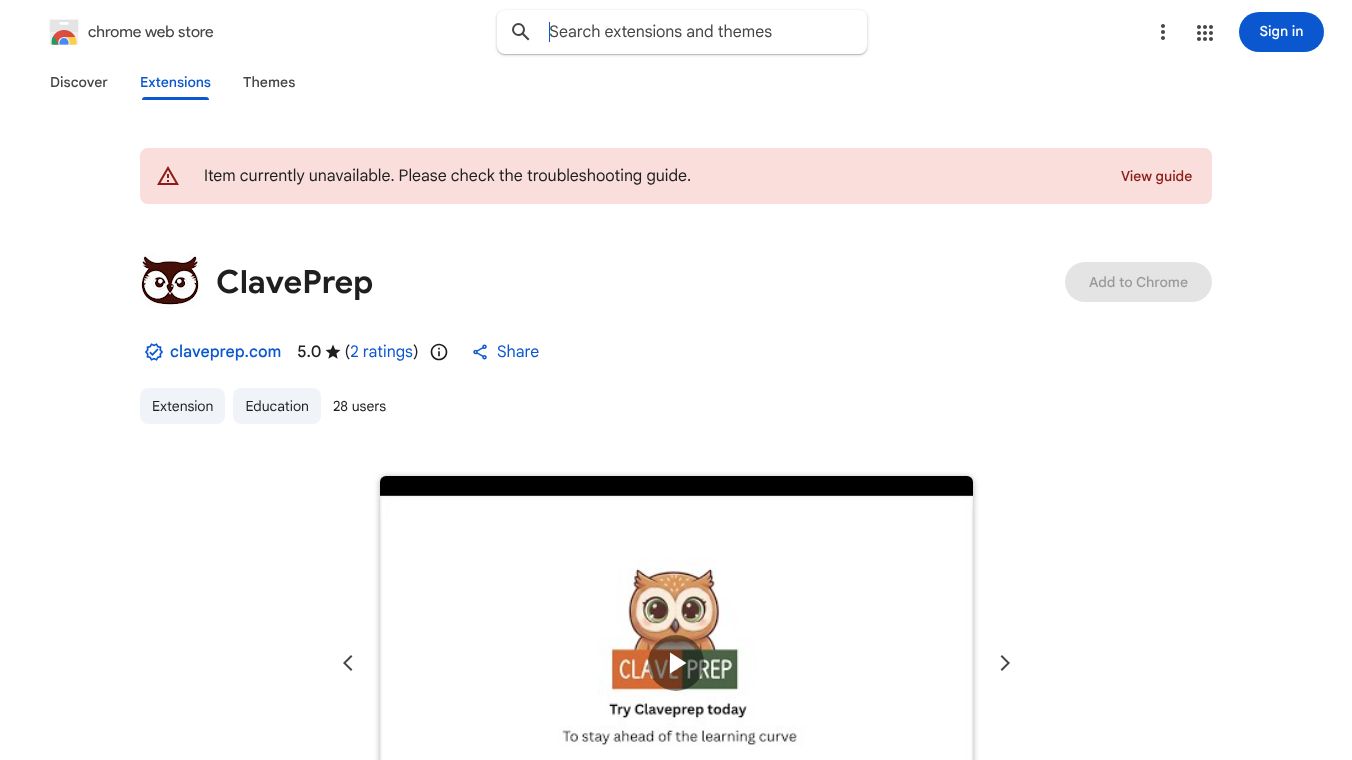 ClavePrep Extension