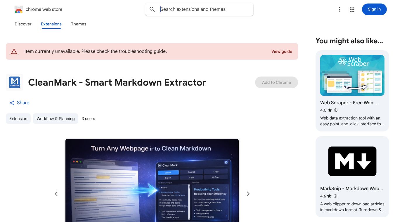 CleanMark - Smart Markdown Extractor