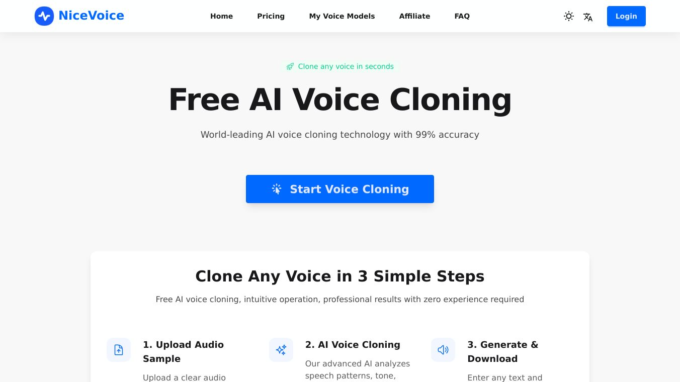 Clone your voice instantly with cutting-edge AI tech.