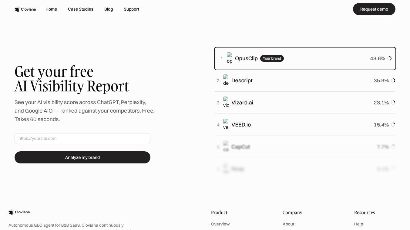 Cloviana Free AI Visibility Audit