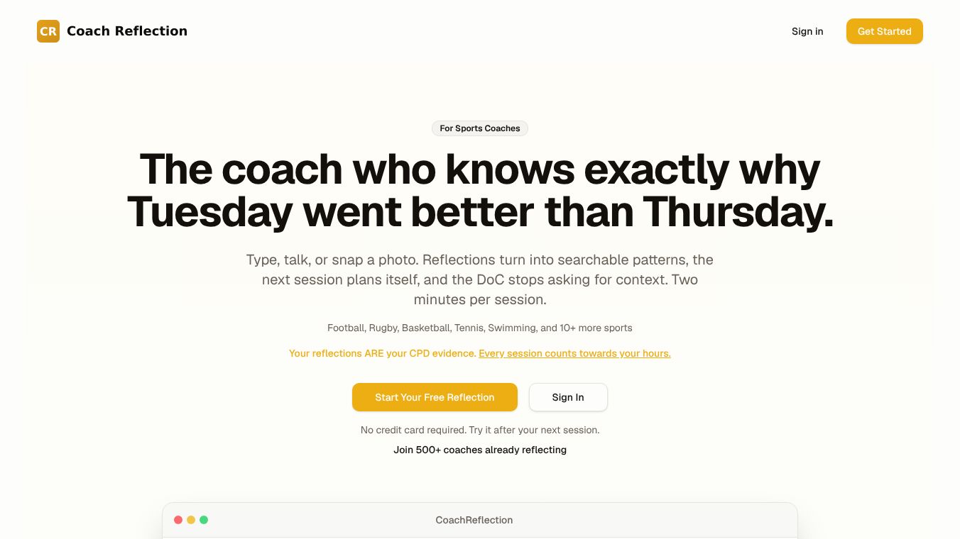 Coach Reflection