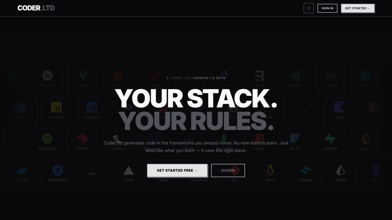 Coder.ltd — Describe It. We Build It.