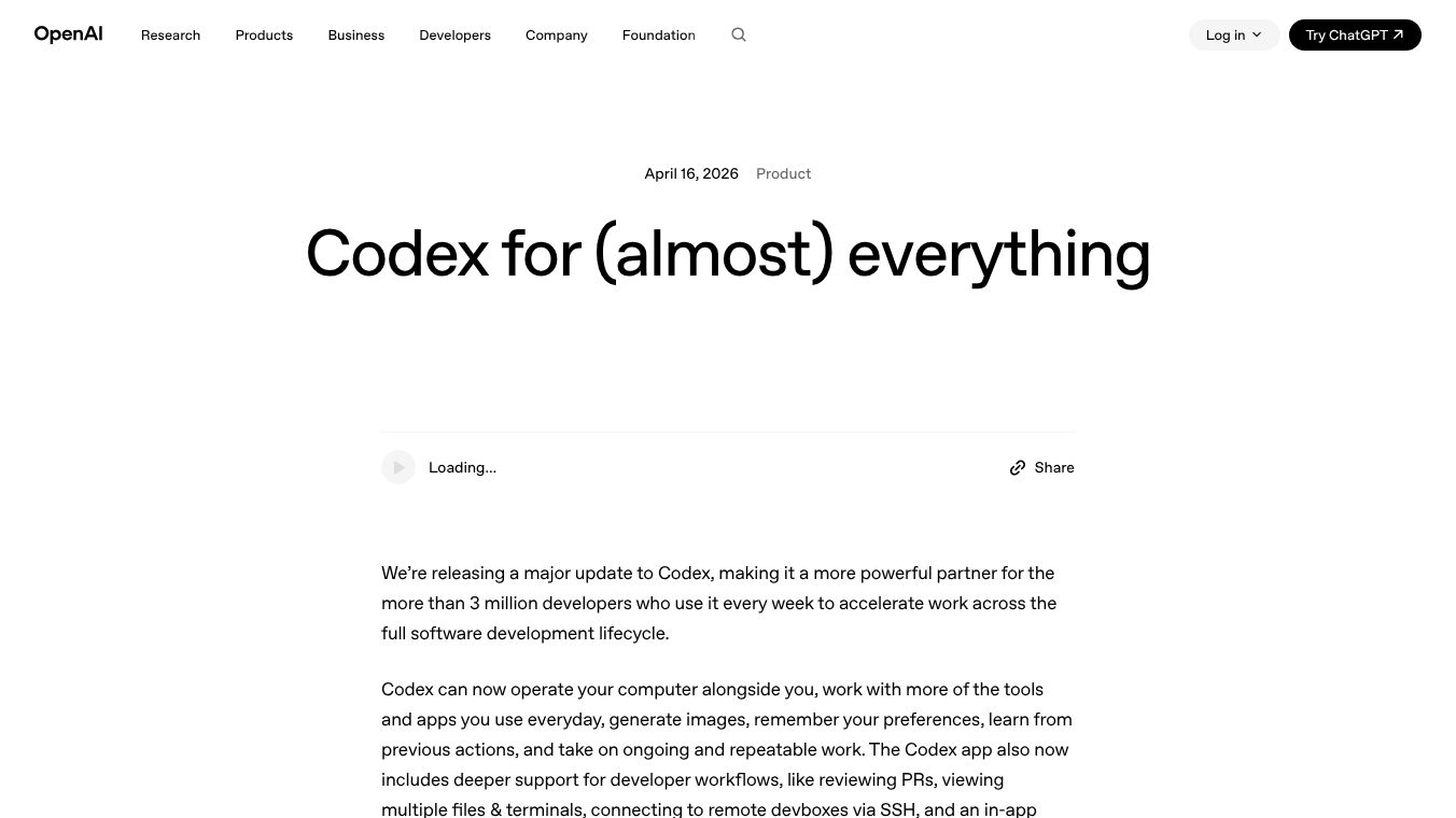 Codex 2.0 by OpenAI