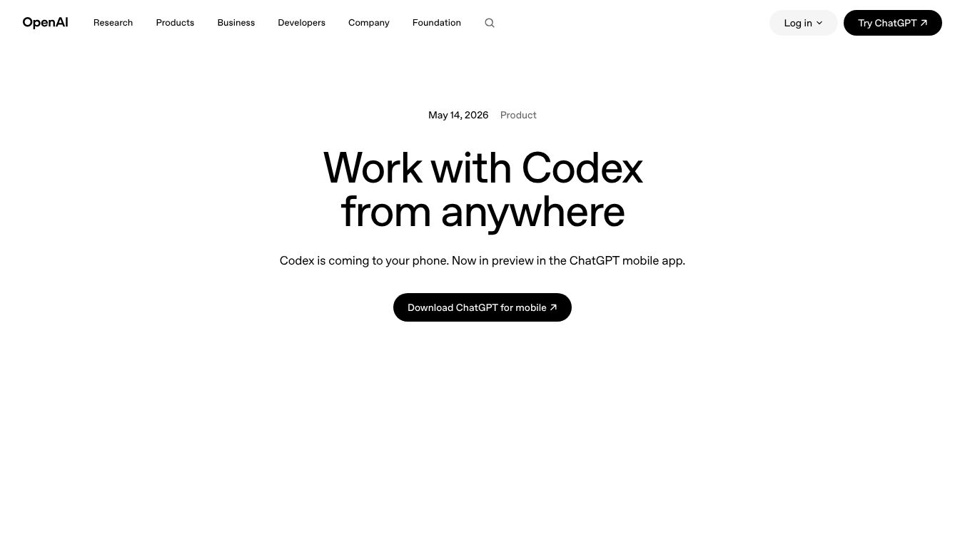Codex for mobile
