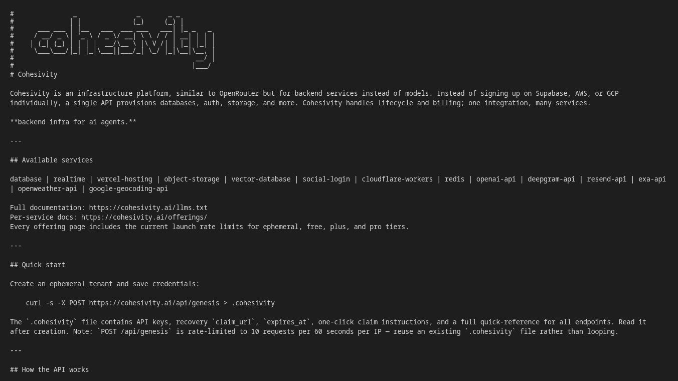 Cohesivity