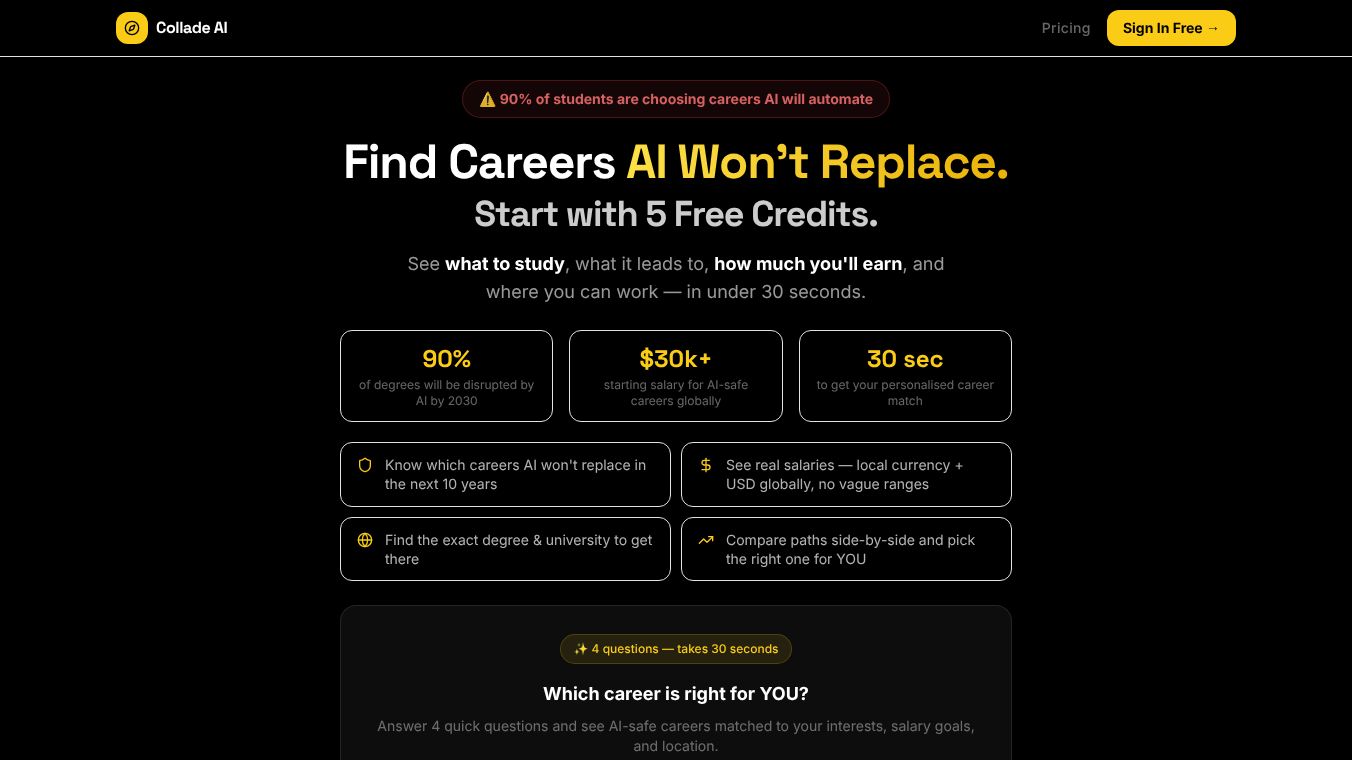 Collade AI Find Careers AI Won't Replace
